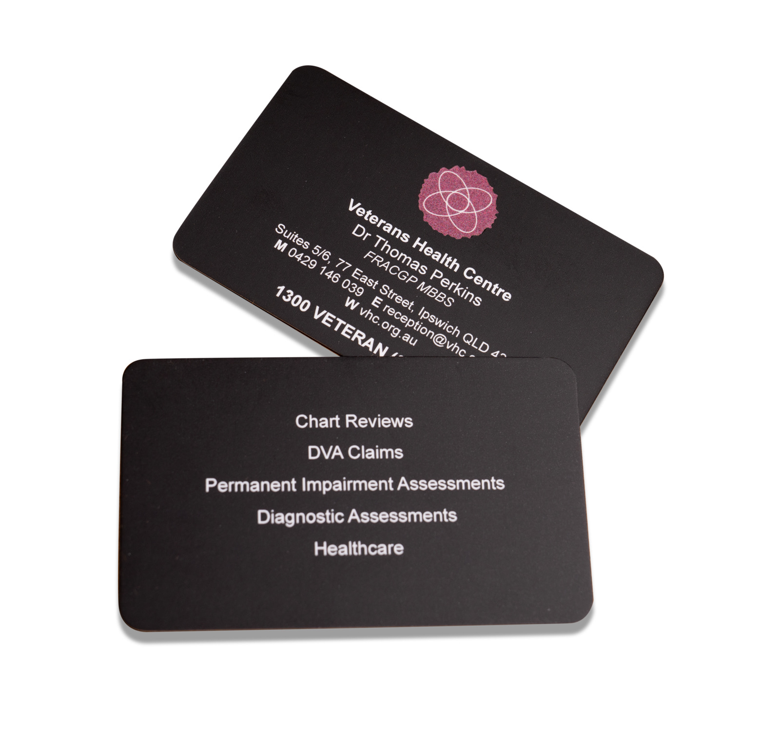 Veterans Health Centre business card